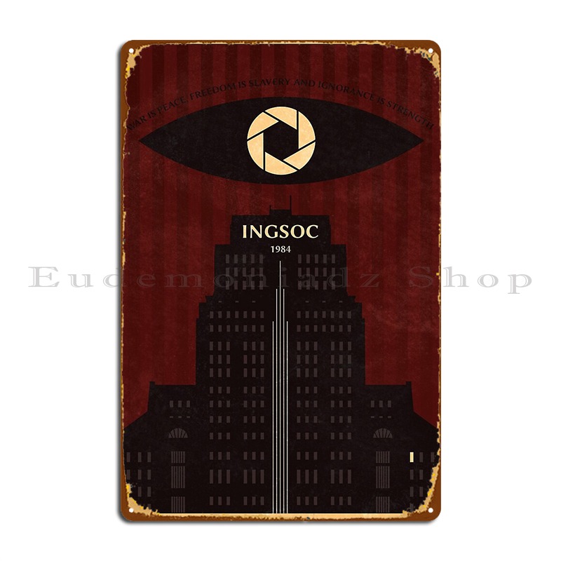 Home Cinema Orwell - George Orwell 1984 Ingsoc Panneaux Métalliques