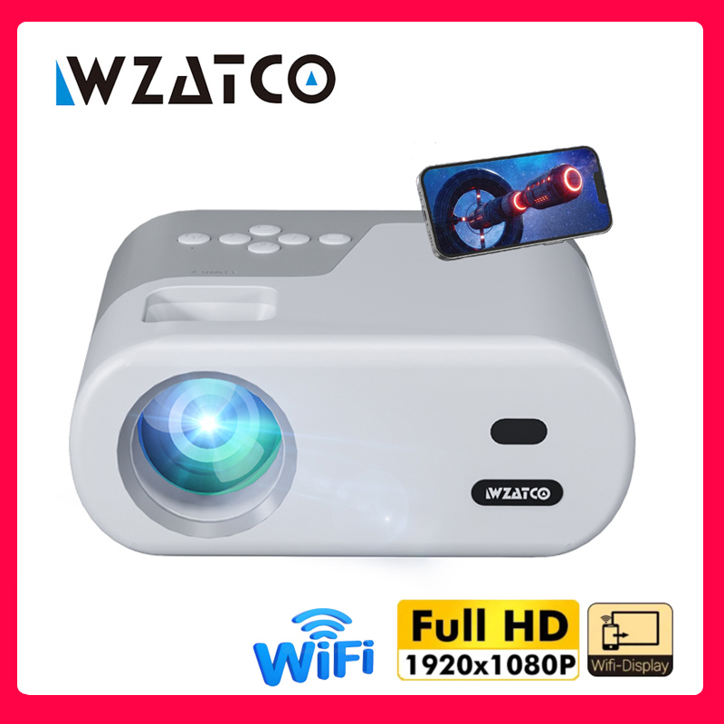 Projector Screen 100 Inch - WZATCO-Mini Cortors avec Écran Miroir, Support