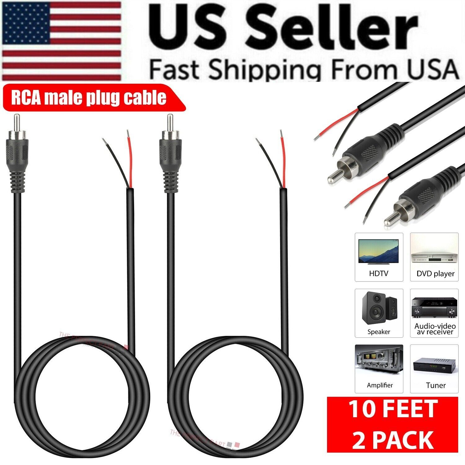 Home Cinema Diy - Lot de 2 câbles audio RCA