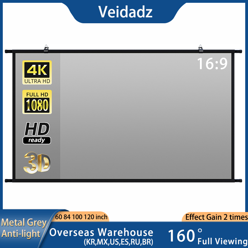Projector Screen 100 Inch - VEIDADZ – écran de projecteur mural