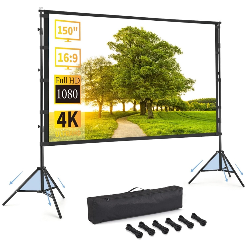 Projector Screen 100 Inch - Écran de projection pour projecteur, trépied,