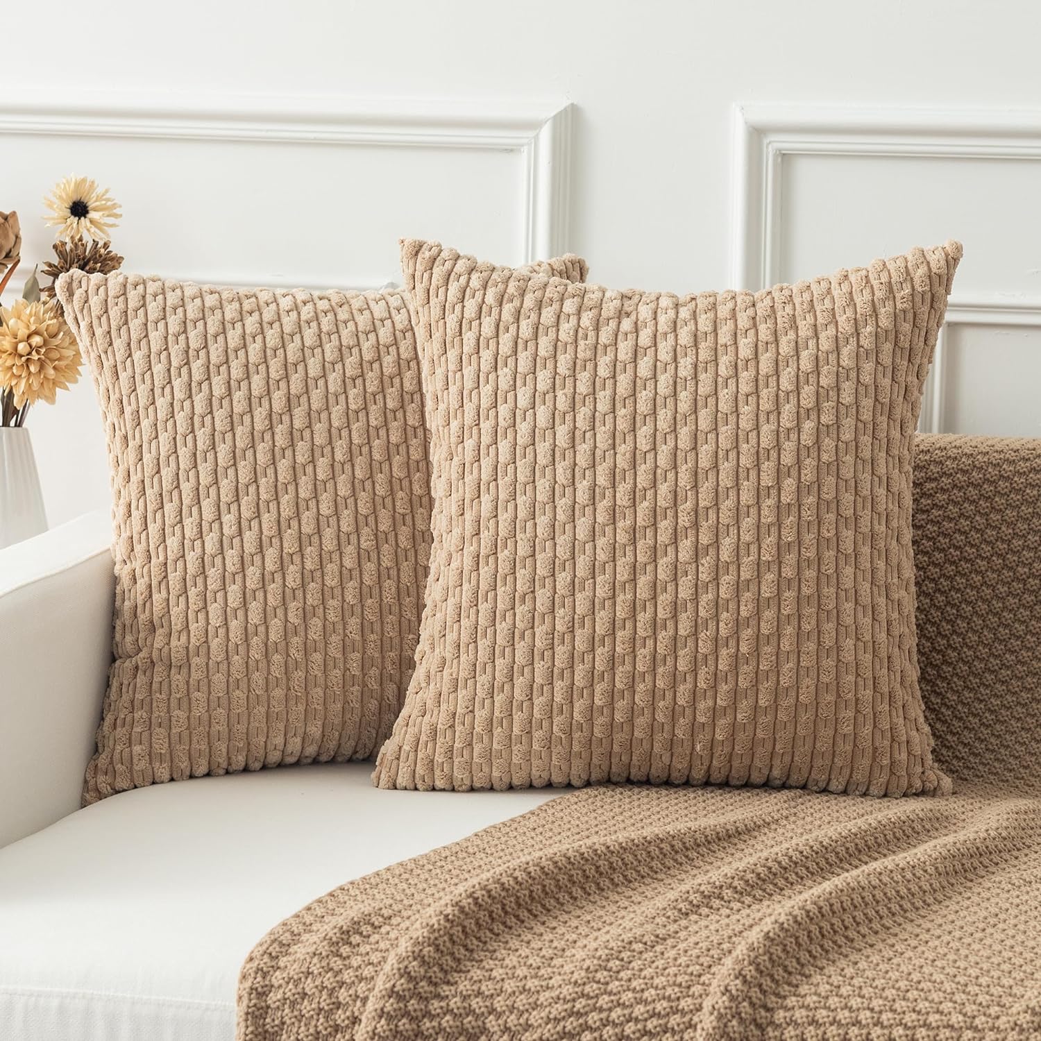 Recliner Sofa Cover - Juste de coussin rayée en velours