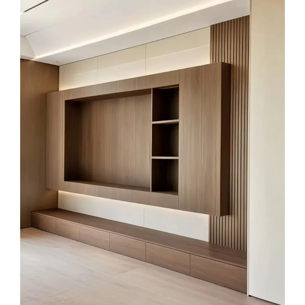 Meuble TV bas en bois moderne  - Home Cinema Furniture avis et prix