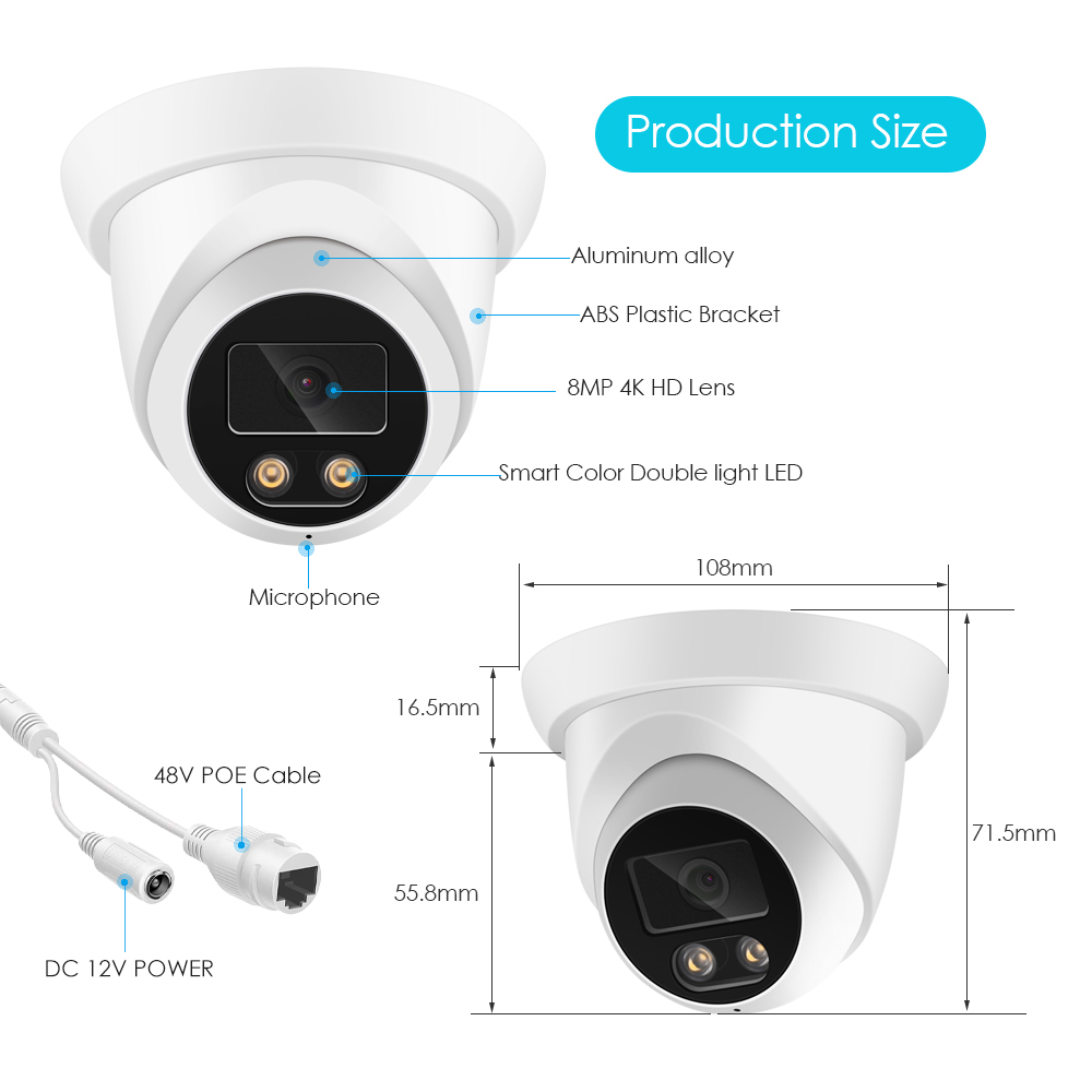 Nouveau 4K 8MP caméra IP Audio - Home Cinema Outdoor avis et prix