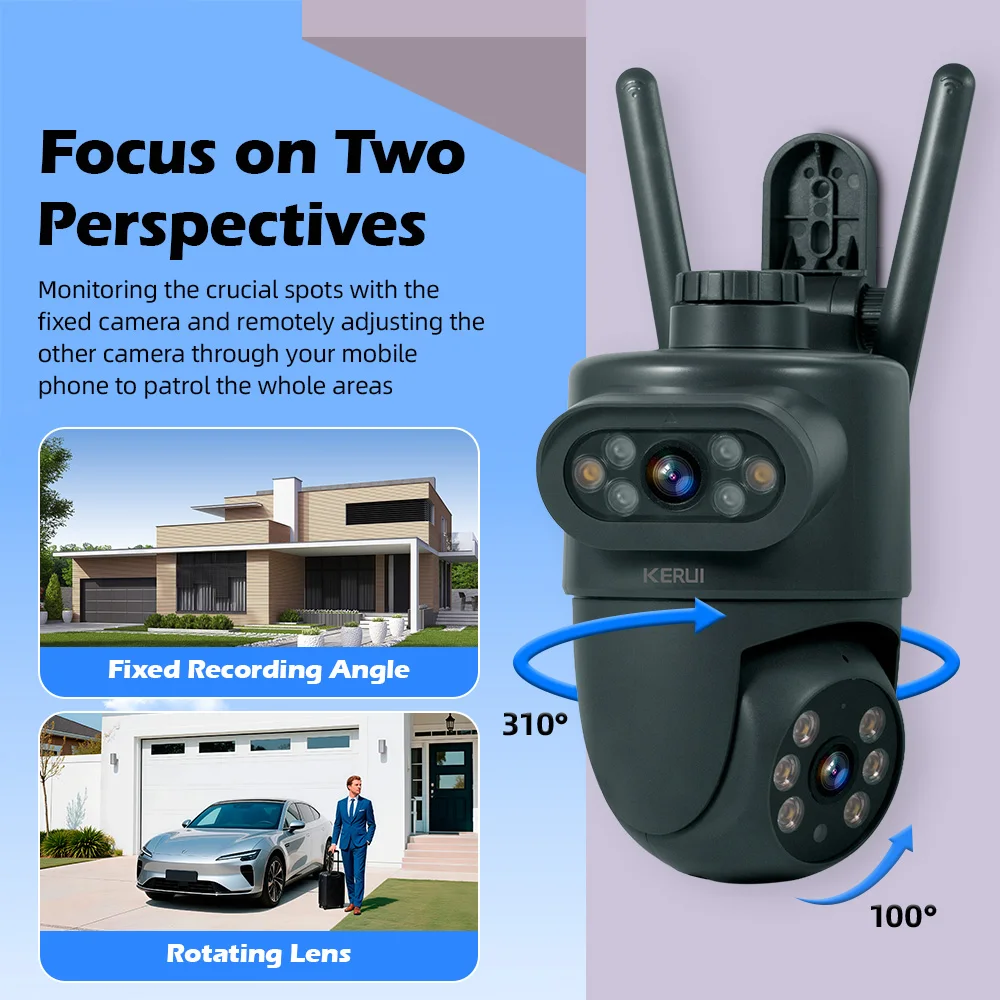 Caméra IP KERUI 5K 10MP HD Wif - Home Cinema Outdoor avis et prix