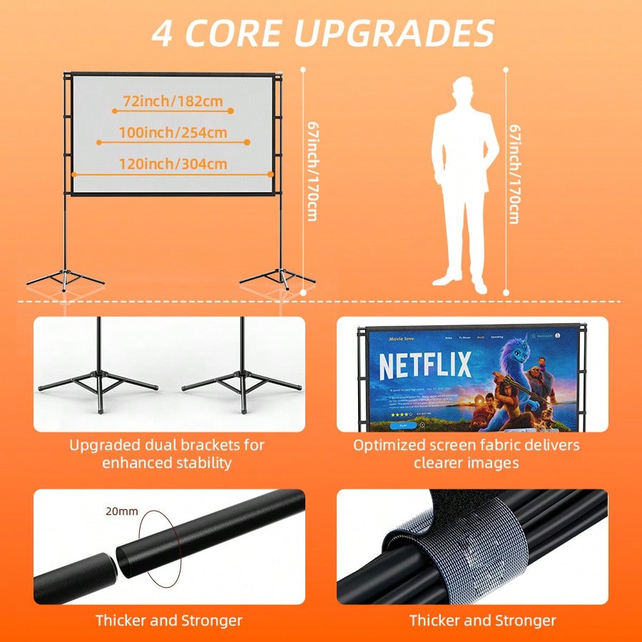 Écran de projection XBJ 100 po - Projector Screen 100 Inch avis et prix