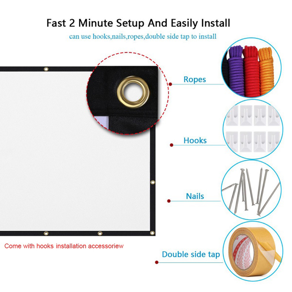 Écran de projection portable,  - Projector Screen 100 Inch avis et prix
