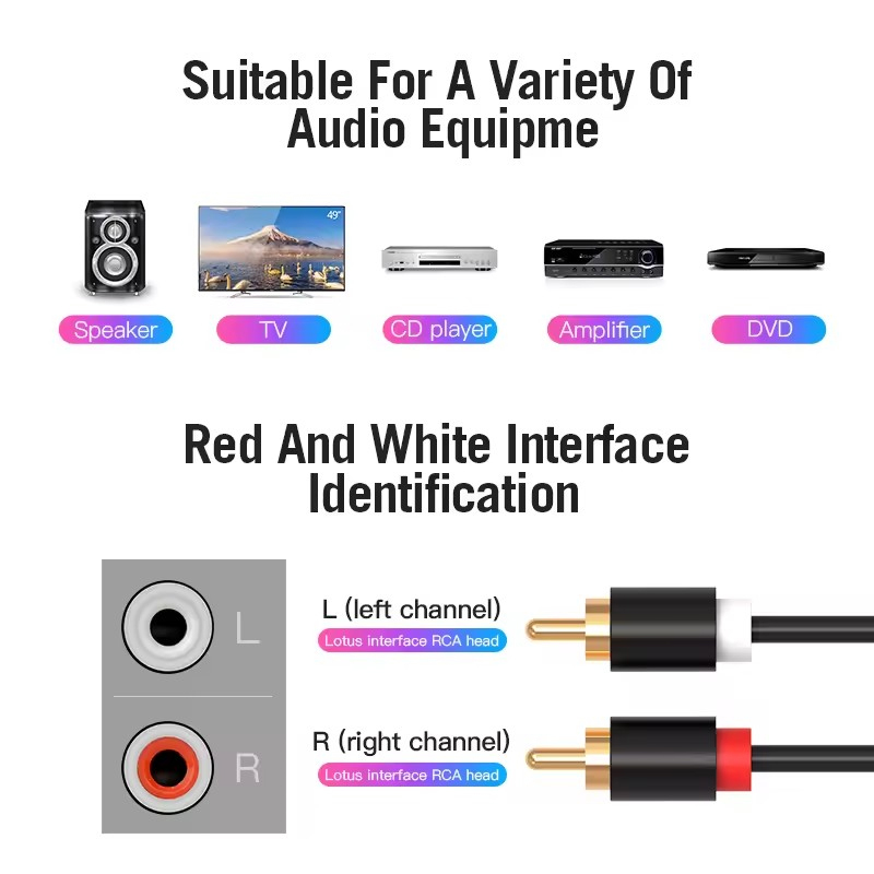 Double câble RCA stéréo HIFI 2 - Home Cinema Dvd avis et prix