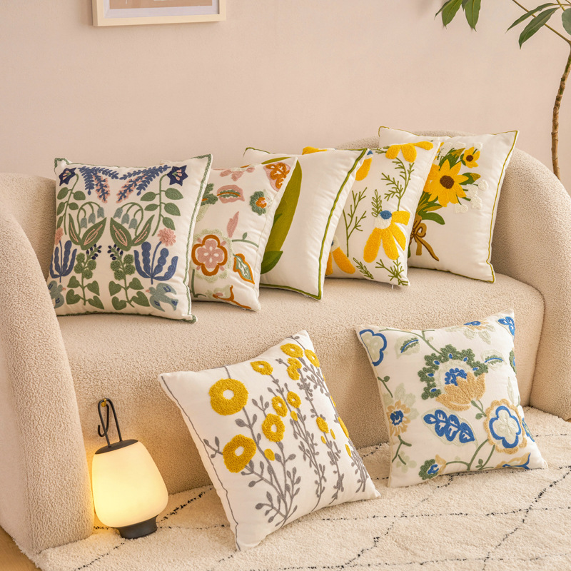 Housse de coussin brodée, hous - Recliner Sofa Cover avis et prix