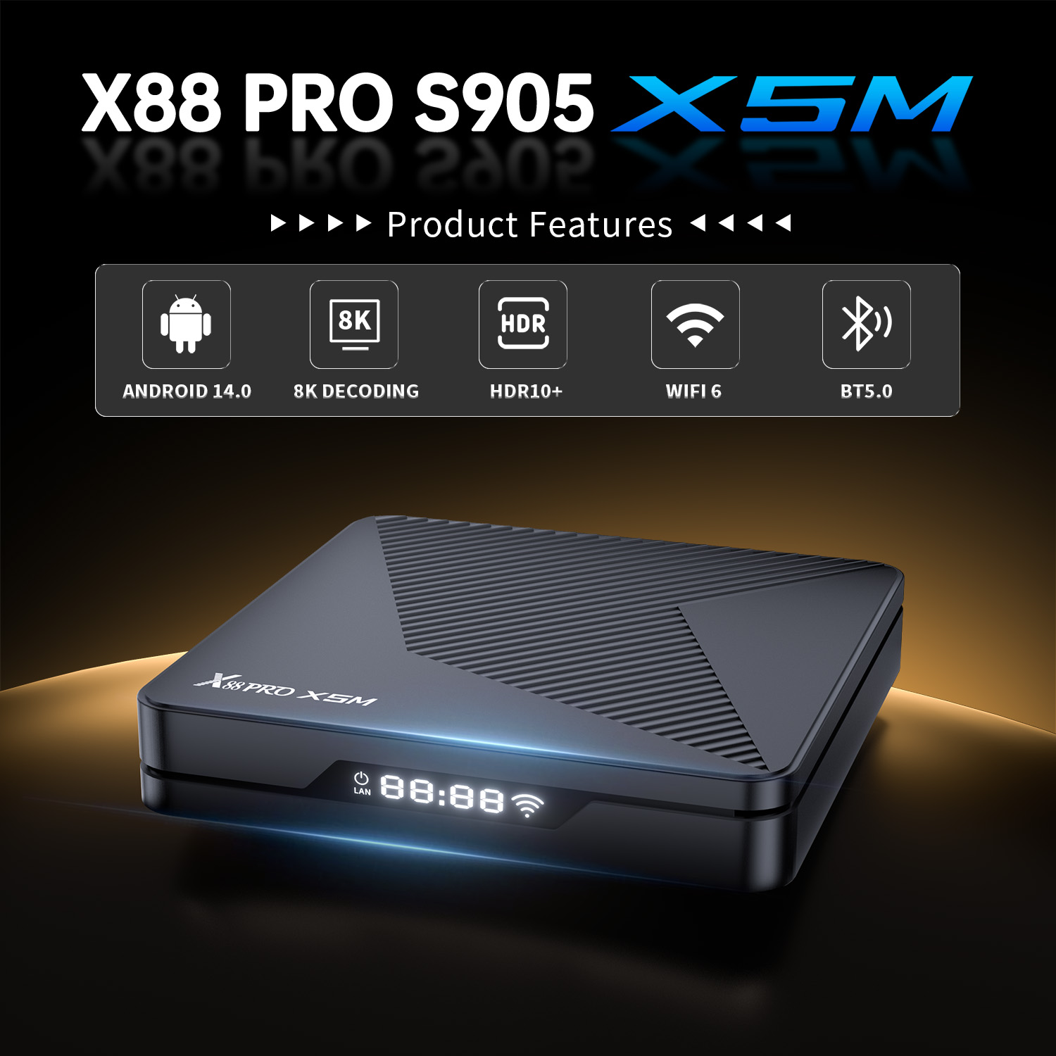 X88Pro X5M 8K Ultra HD AI-SR S - Home Cinema Youtube avis et prix