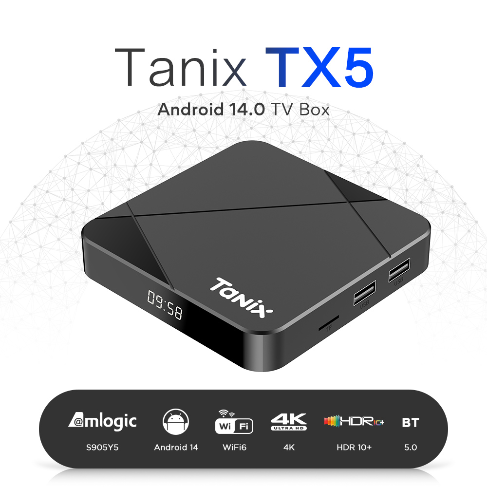 Boîtier TV Android 14 Tanix TX - Home Cinema Youtube avis et prix