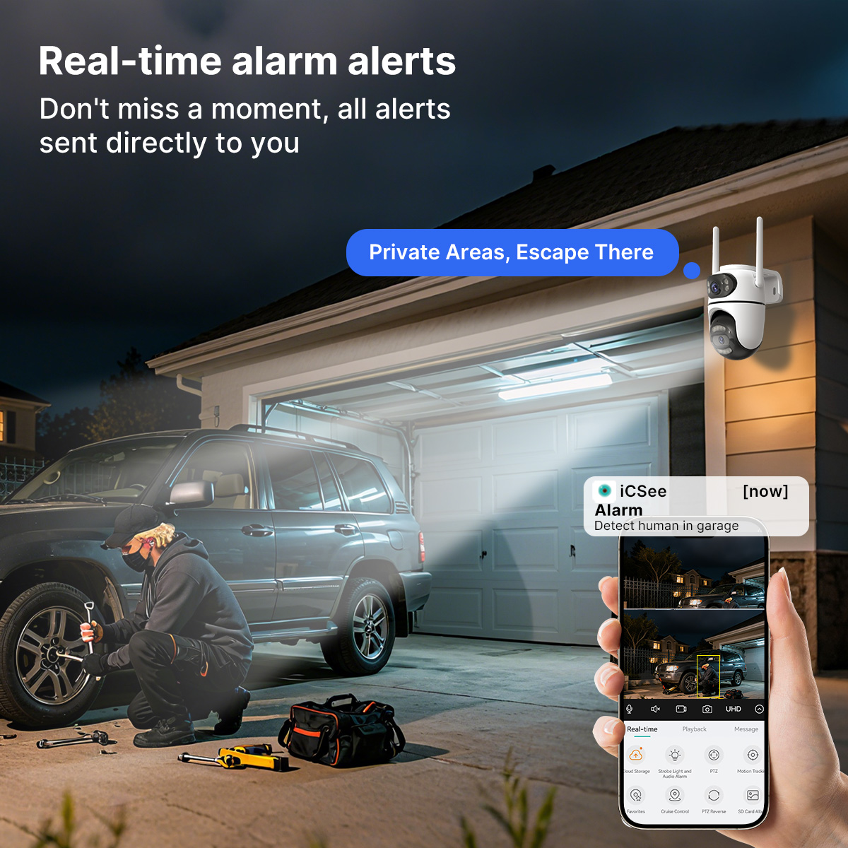 Caméra PTZ Wifi HD 4K 8MP, app - Home Cinema Outdoor avis et prix
