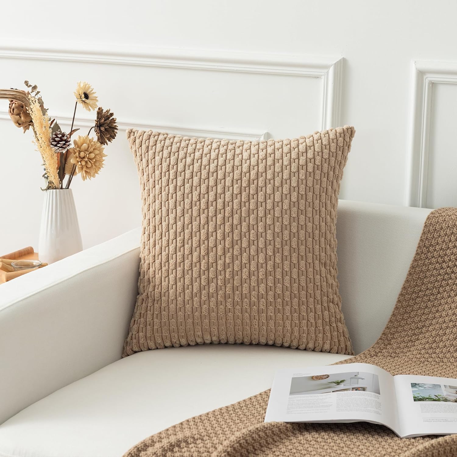 Juste de coussin rayée en velo - Recliner Sofa Cover avis et prix