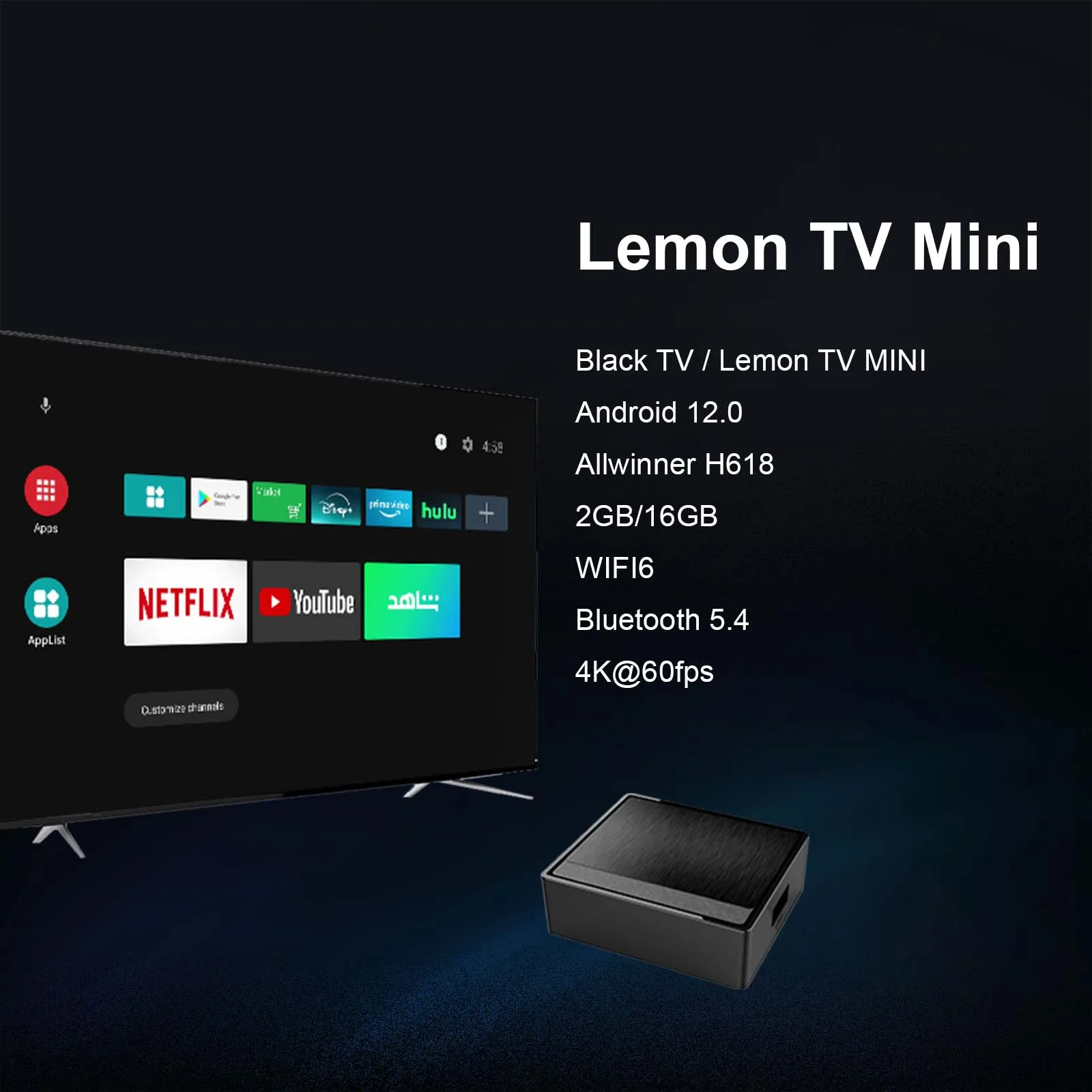 BOXPUT Lemon Mini TV Box Andro - Home Cinema Youtube avis et prix